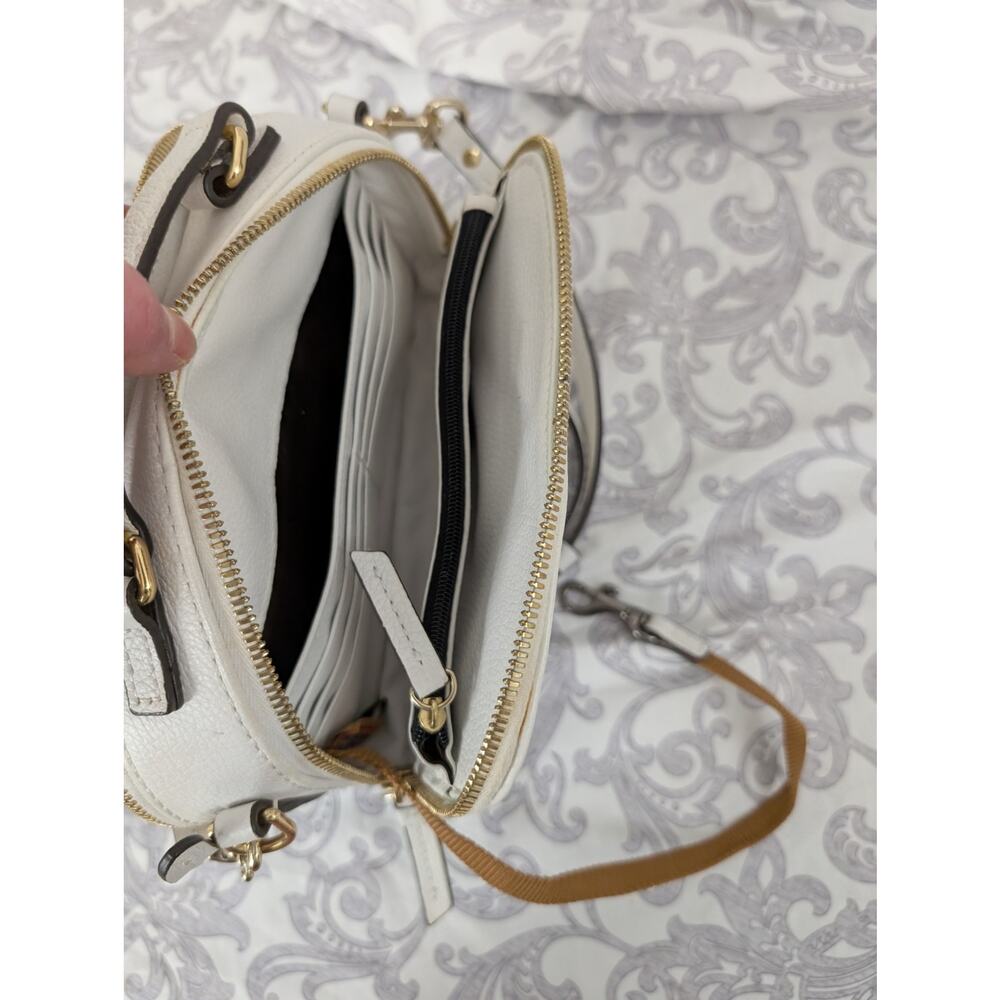 dooney & burke white leather crossbody bag - Picture 4 of 16